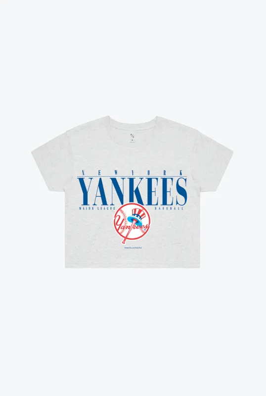 New York Yankees Garment Dyed Cropped T-Shirt - Ash made by Peace-Collective
