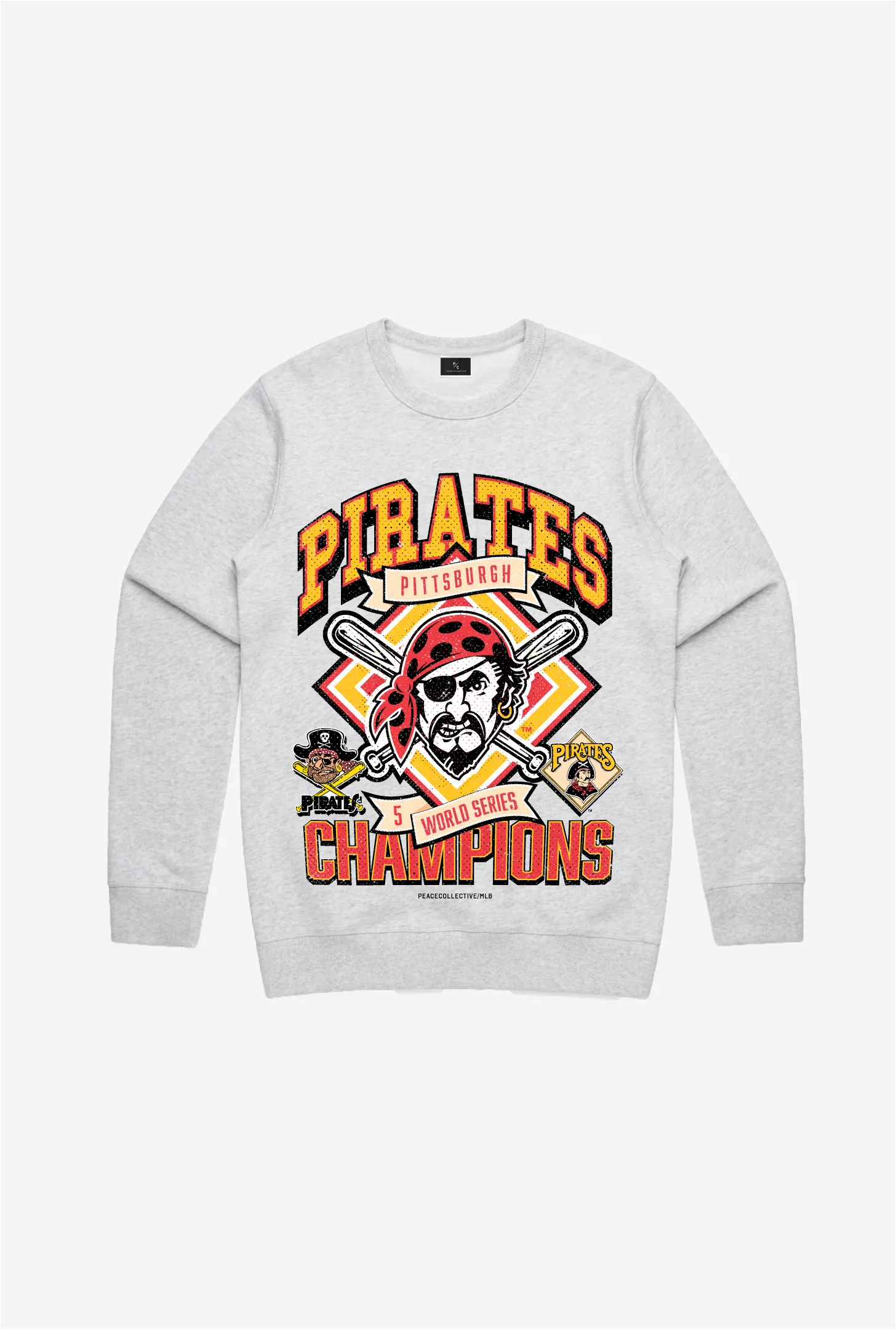 Pittsburgh Pirates Vintage Cooperstown Collection Crewneck - Ash sold by Peace-Collective