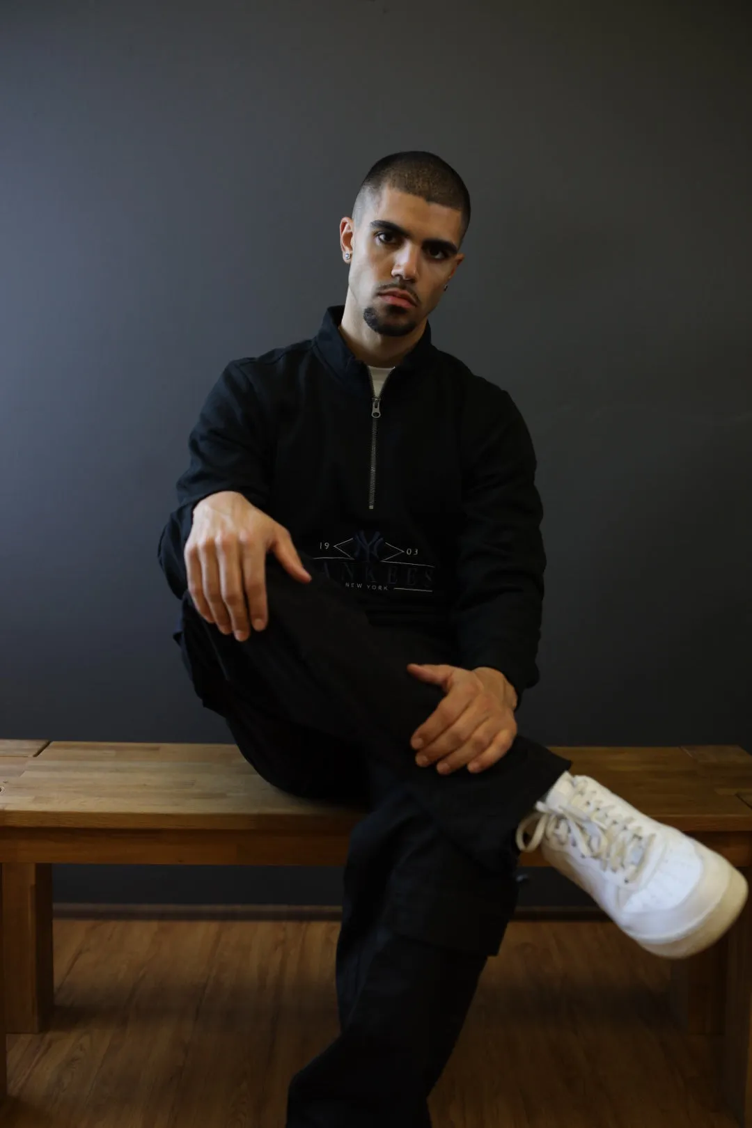 New York Yankees Quarter Zip - Black sold by Peace-Collective product image thumbnail 4