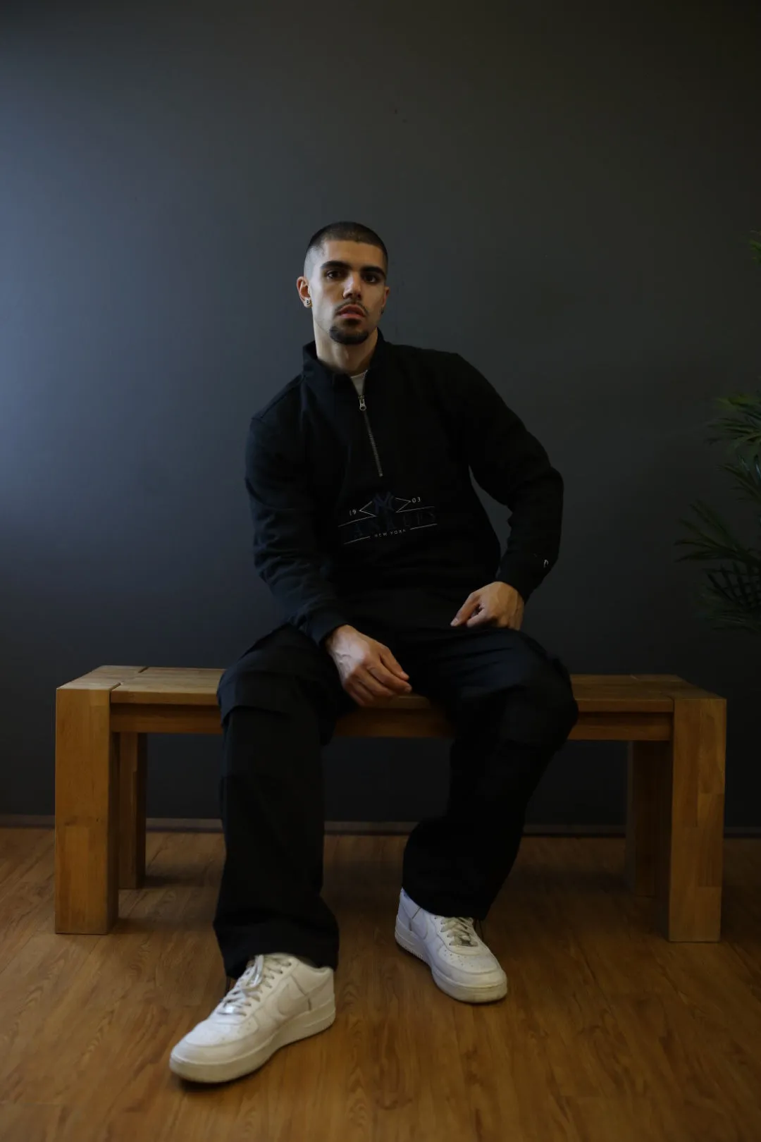 New York Yankees Quarter Zip - Black sold by Peace-Collective product image thumbnail 3