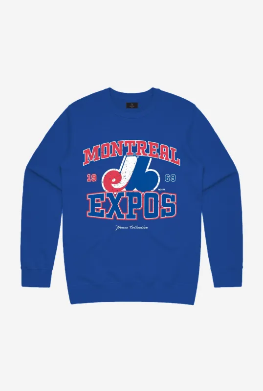 Montreal Expos Vintage Washed Crewneck - Royal sold by Peace-Collective