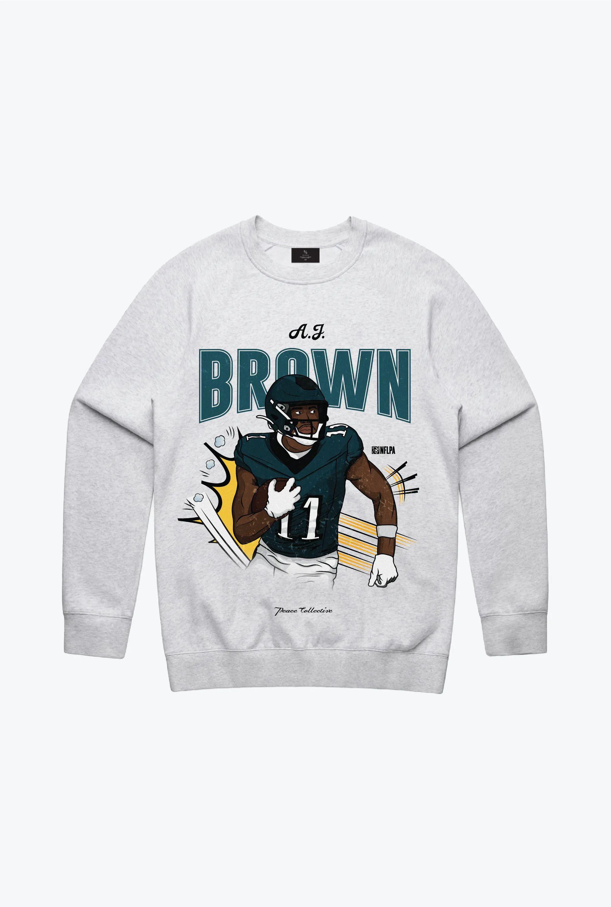 A.J. Brown Crewneck - Ash sold by Peace-Collective