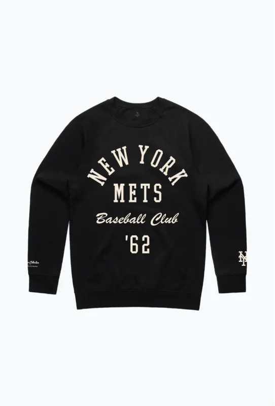 New York Mets Heavyweight Crewneck - Black sold by Peace-Collective