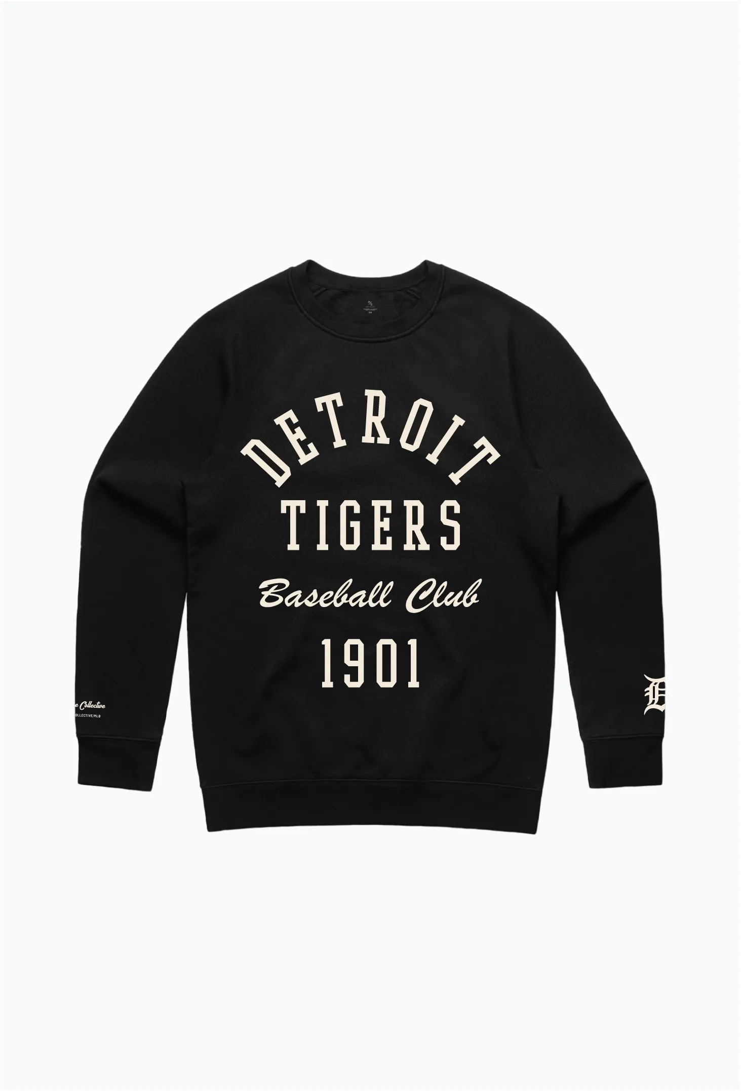Detroit Tigers Heavyweight Crewneck - Black sold by Peace-Collective