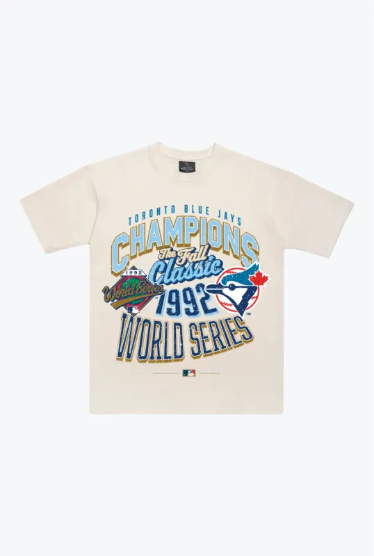 Toronto Blue Jays 1992 World Series Cooperstown Collection Premium T-Shirt - Natural sold by Peace-Collective