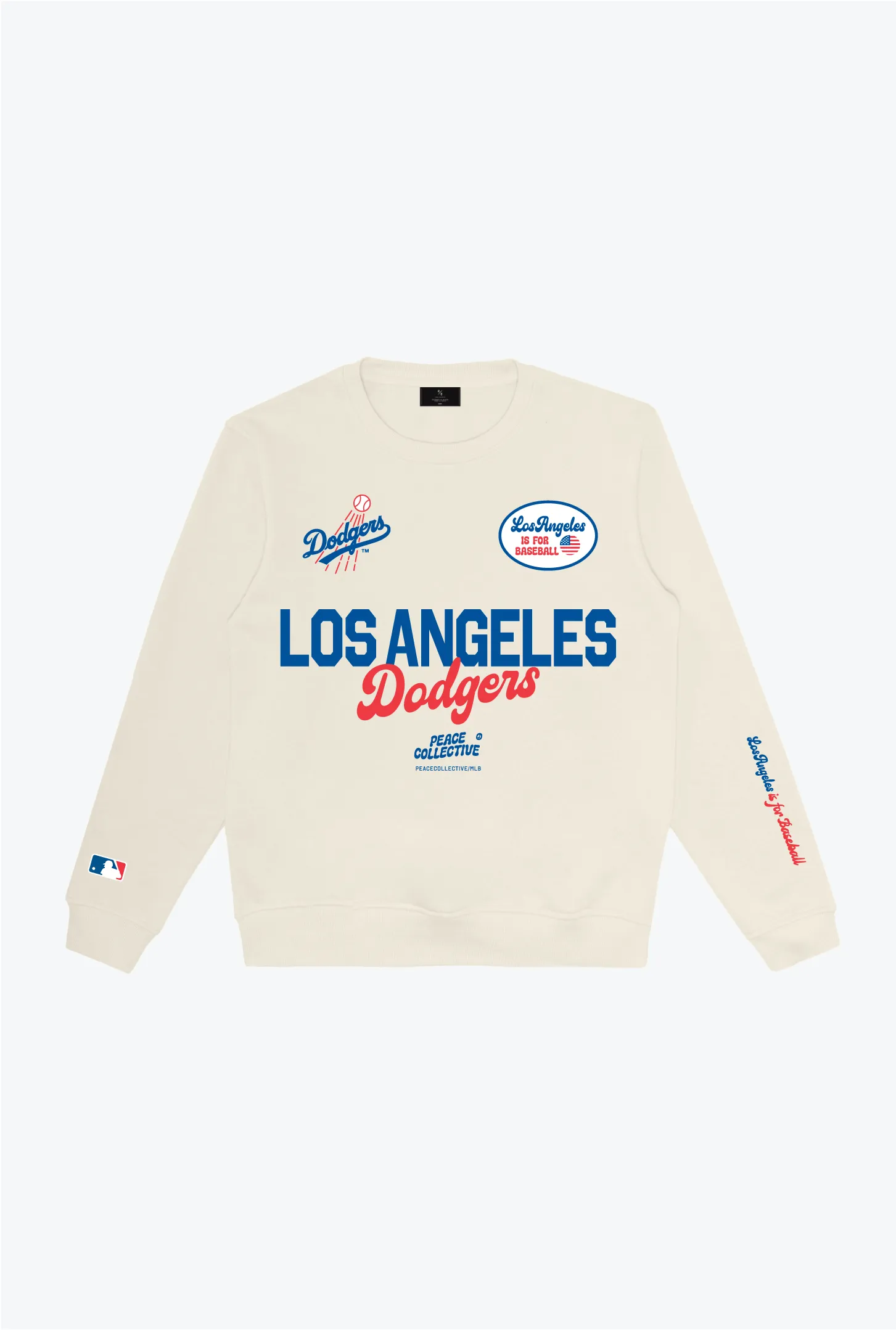 Los Angeles Dodgers Cheer Crewneck - Ivory sold by Peace-Collective