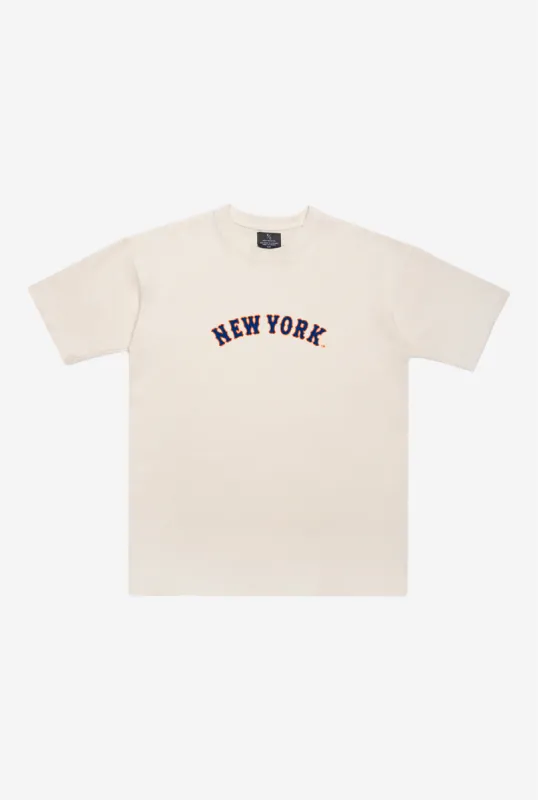 New York Mets Heavyweight T-Shirt - Natural sold by Peace-Collective