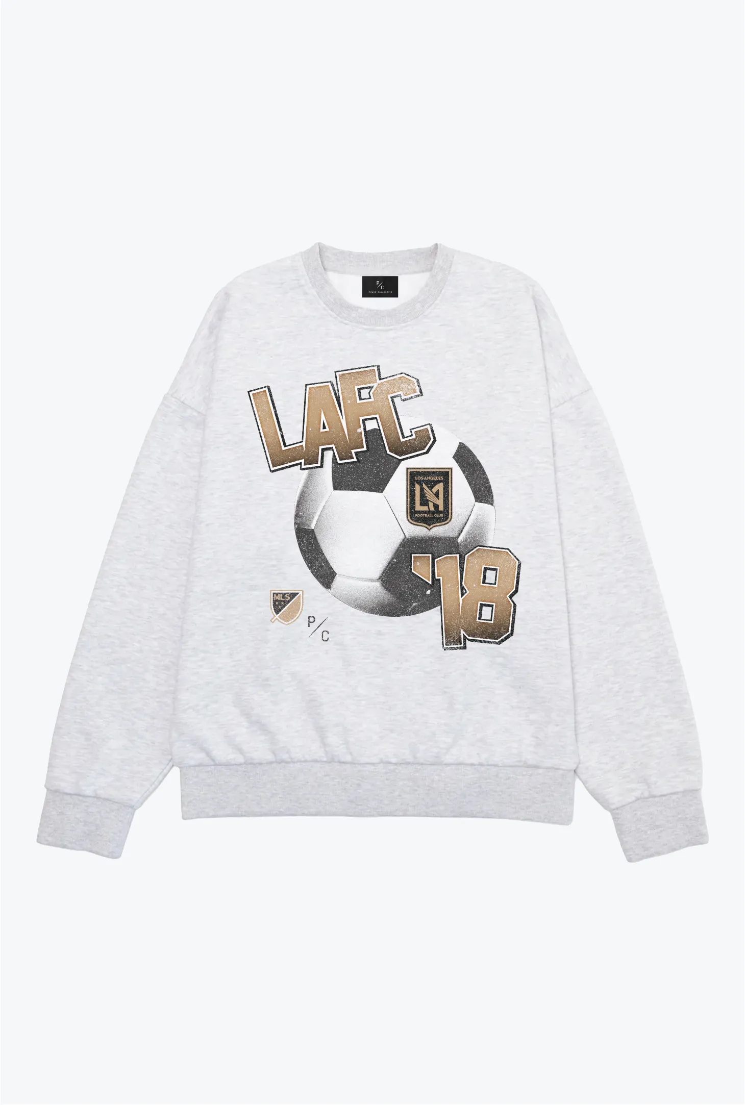 Los Angeles FC Vintage Footy SuperHeavy™️ Crewneck - Ash sold by Peace-Collective