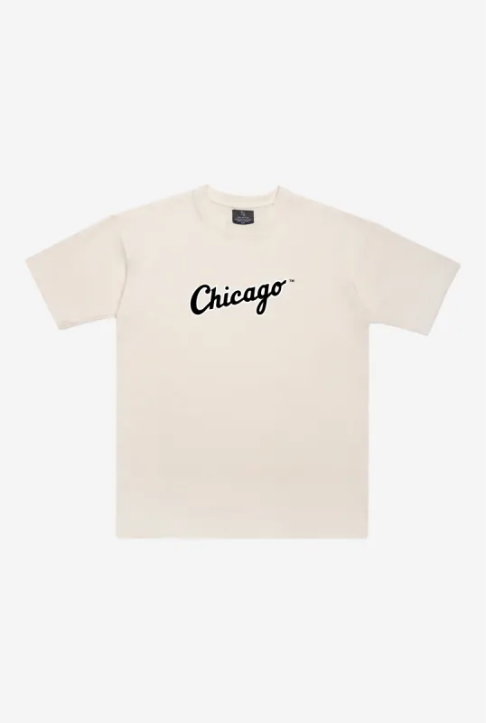 Chicago White Sox Heavyweight T-Shirt - Natural sold by Peace-Collective