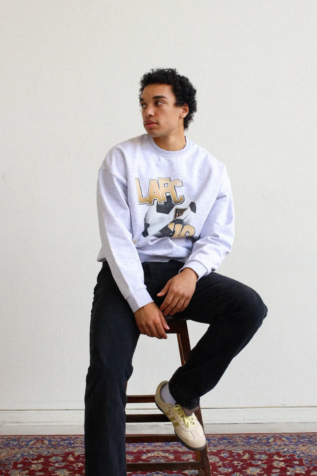 Los Angeles FC Vintage Footy SuperHeavy™️ Crewneck - Ash sold by Peace-Collective product image thumbnail 3