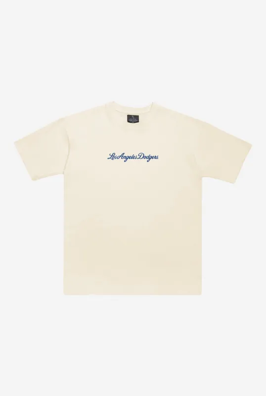 LA Dodgers Heavyweight T Shirt - Natural sold by Peace-Collective