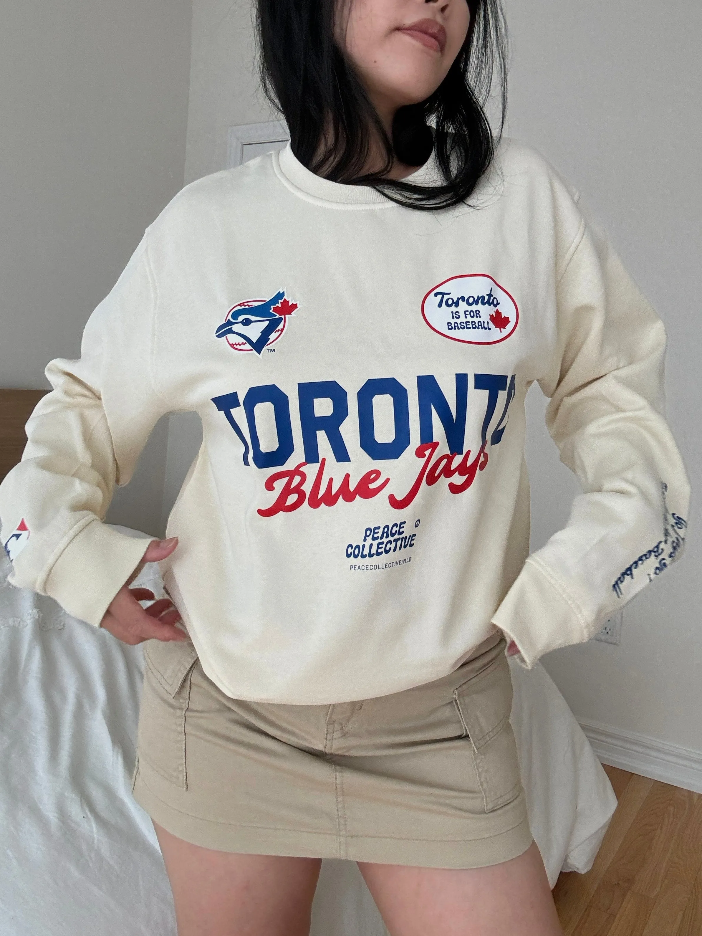 Toronto Blue Jays Cheer Crewneck - Ivory sold by Peace-Collective product image thumbnail 3