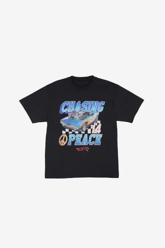 Chasing Peace Racing Heavyweight T-Shirt - Black made by Peace-Collective