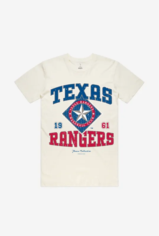 Texas Rangers Vintage Washed T-Shirt - Ivory sold by Peace-Collective