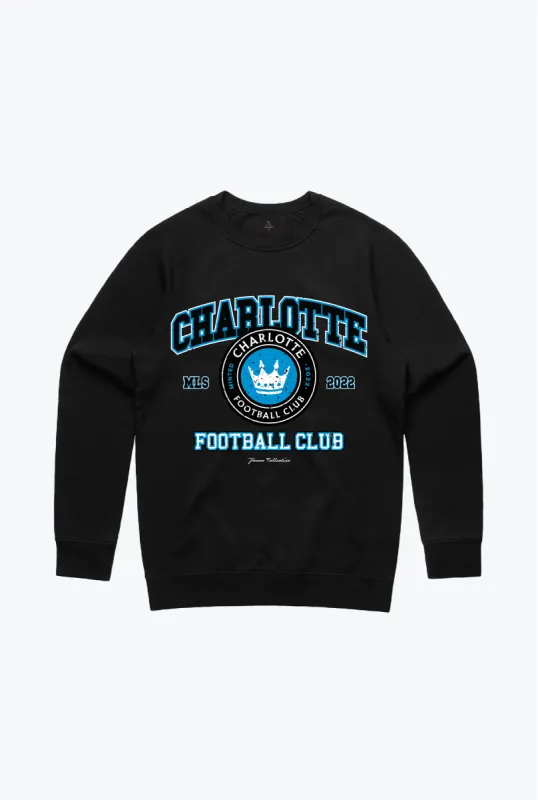 Charlotte FC Vintage Washed Crewneck - Black sold by Peace-Collective