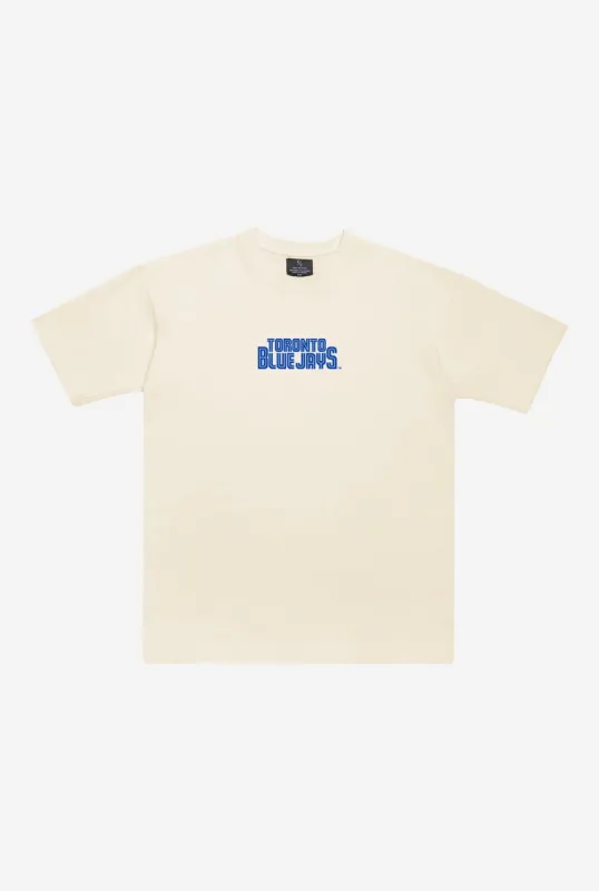 Toronto Blue Jays Heavyweight T Shirt - Natural sold by Peace-Collective