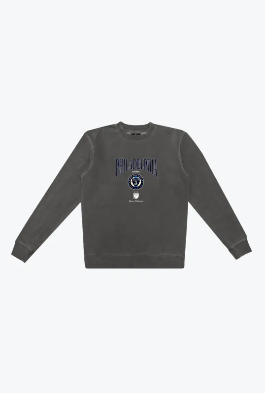 Philadelphia Union Pigment Dye Crewneck - Black sold by Peace-Collective