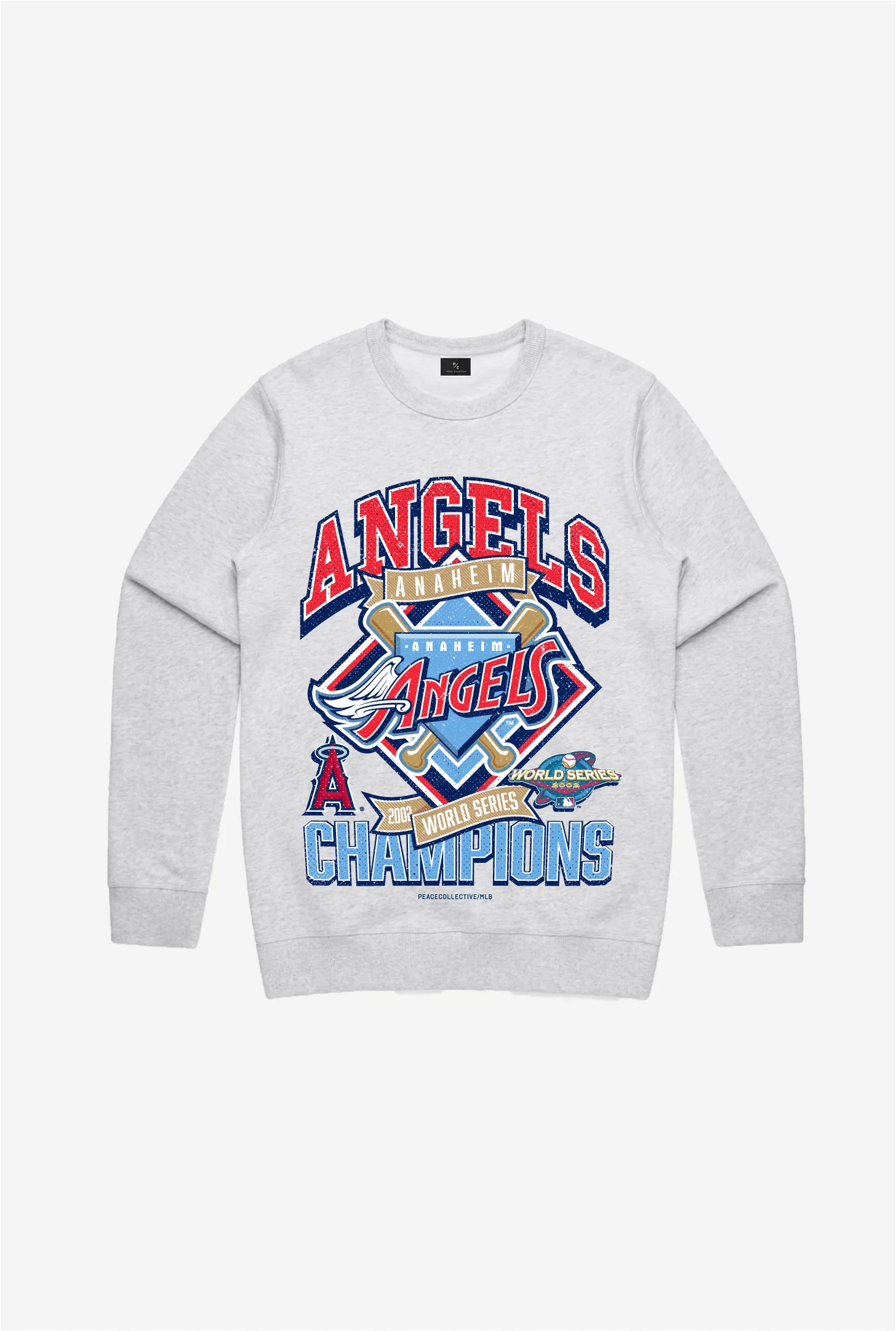 Anaheim Angels Vintage Cooperstown Collection Crewneck - Ash sold by Peace-Collective