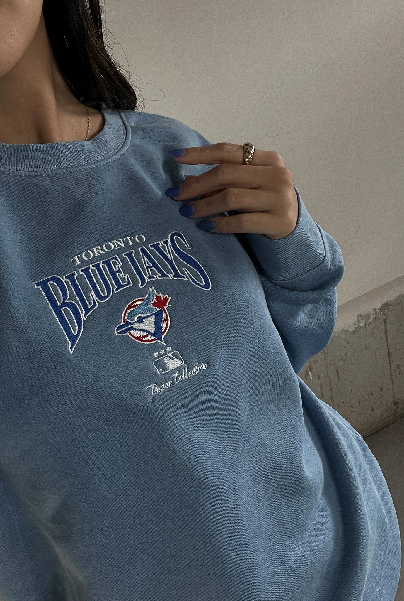Toronto Blue Jays Vintage Embroidered Crewneck - Blue sold by Peace-Collective product image thumbnail 5
