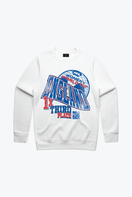 FIFA Historic Women’s World Cup Team England Crewneck - White sold by Peace-Collective