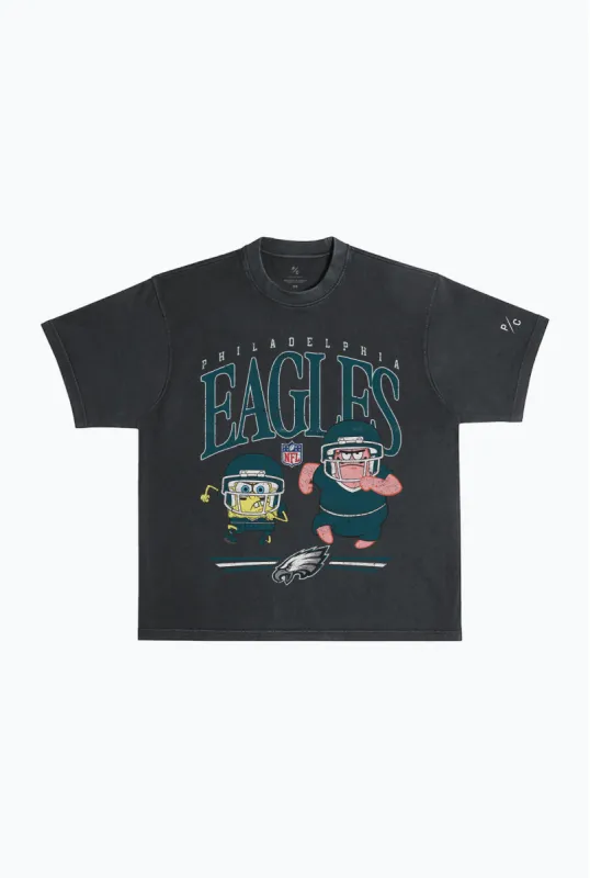 Spongebob & Patrick Rush Heavy Pigment Dye T-Shirt - Philadelphia Eagles sold by Peace-Collective