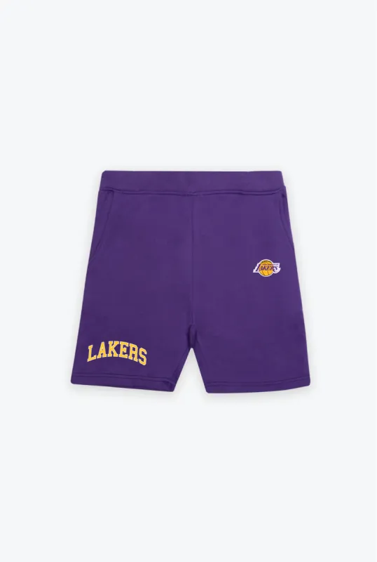 Los Angeles Lakers Playoffs Fleece Shorts - Purple sold by Peace-Collective