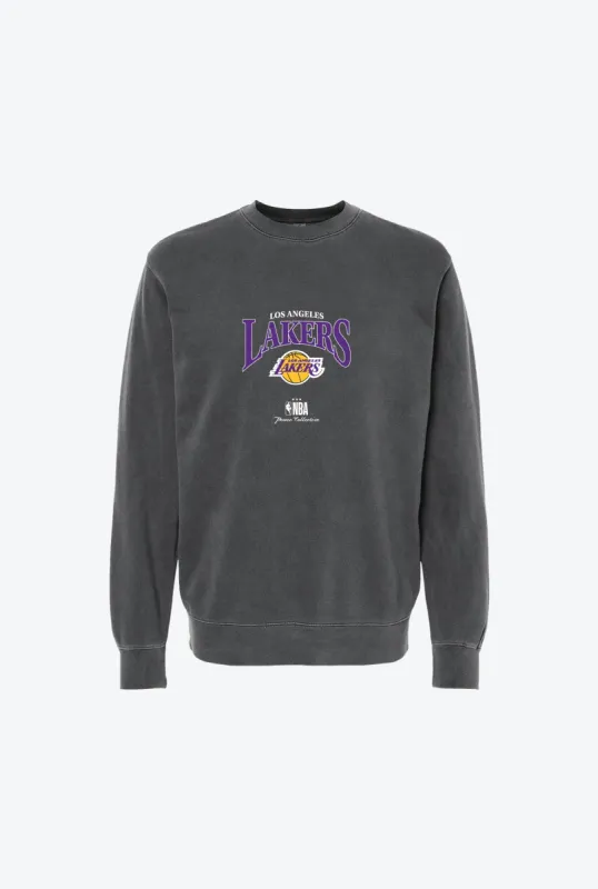 Los Angeles Lakers Vintage Embroidered Crewneck - Black sold by Peace-Collective
