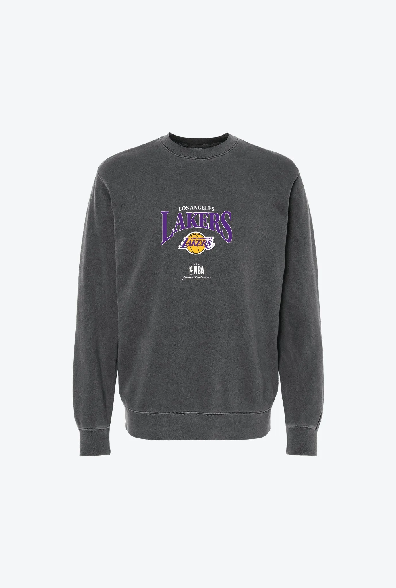 Los Angeles Lakers Vintage Embroidered Crewneck - Black sold by Peace-Collective
