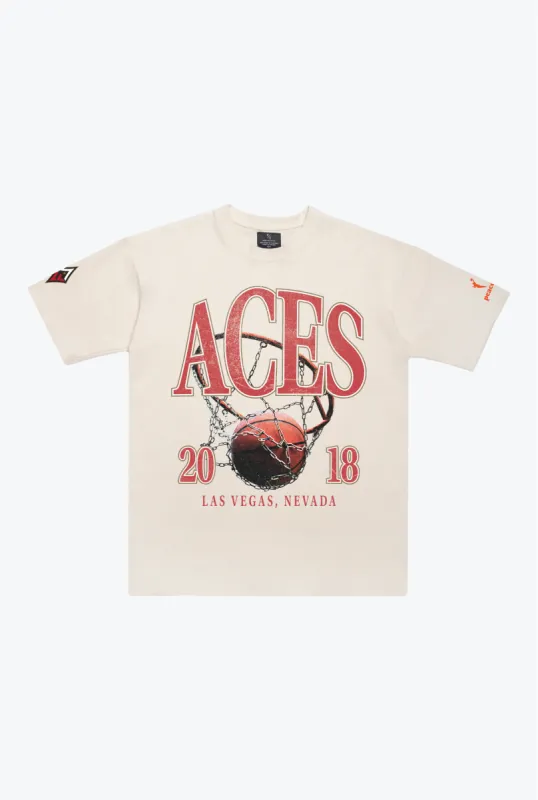 Las Vegas Aces Vintage Heavyweight T-Shirt - Ivory sold by Peace-Collective