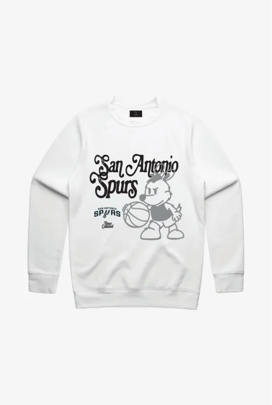 San Antonio Spurs Mascot Crewneck - White sold by Peace-Collective