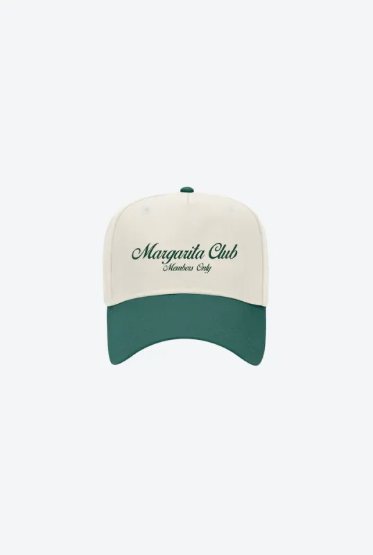 Margarita Club A-Frame Cap - Forest Green/Ivory made by Peace-Collective
