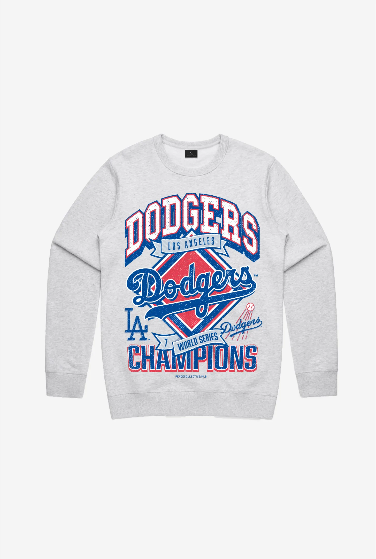 Los Angeles Dodgers Vintage Cooperstown Collection Crewneck - Ash sold by Peace-Collective
