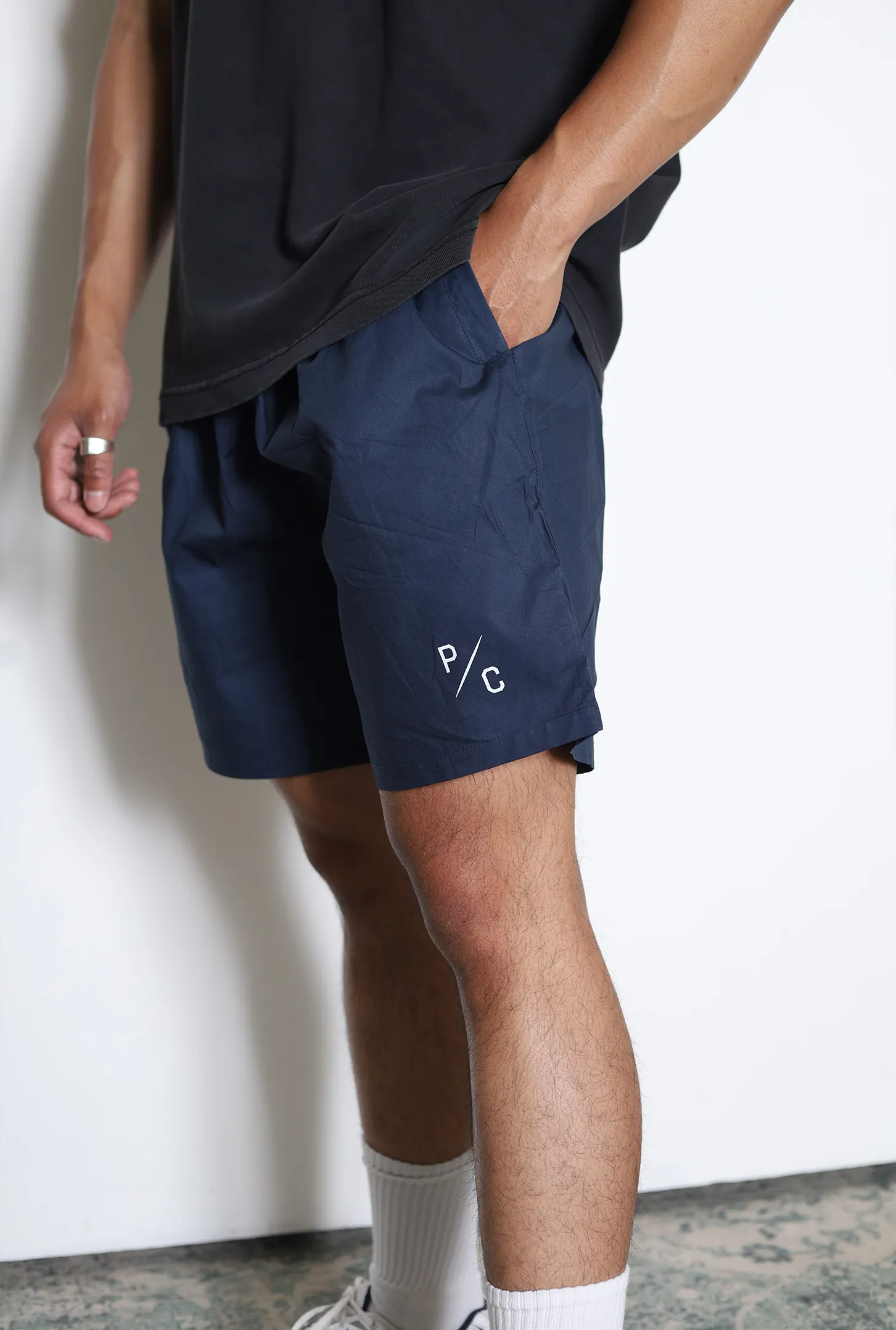 "TO" Peace Sign Board Shorts - Petrol Blue sold by Peace-Collective product image thumbnail 4