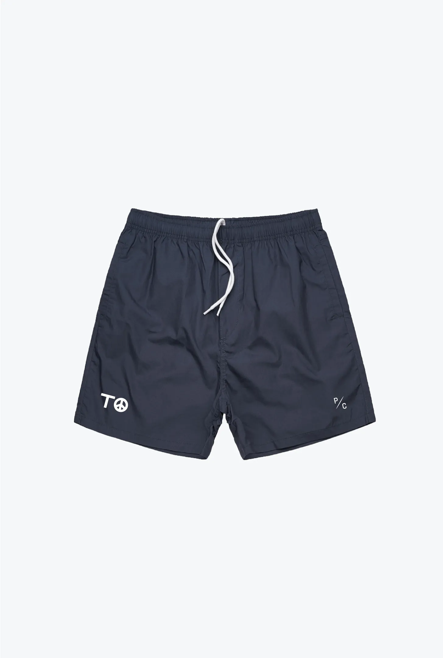 "TO" Peace Sign Board Shorts - Petrol Blue sold by Peace-Collective