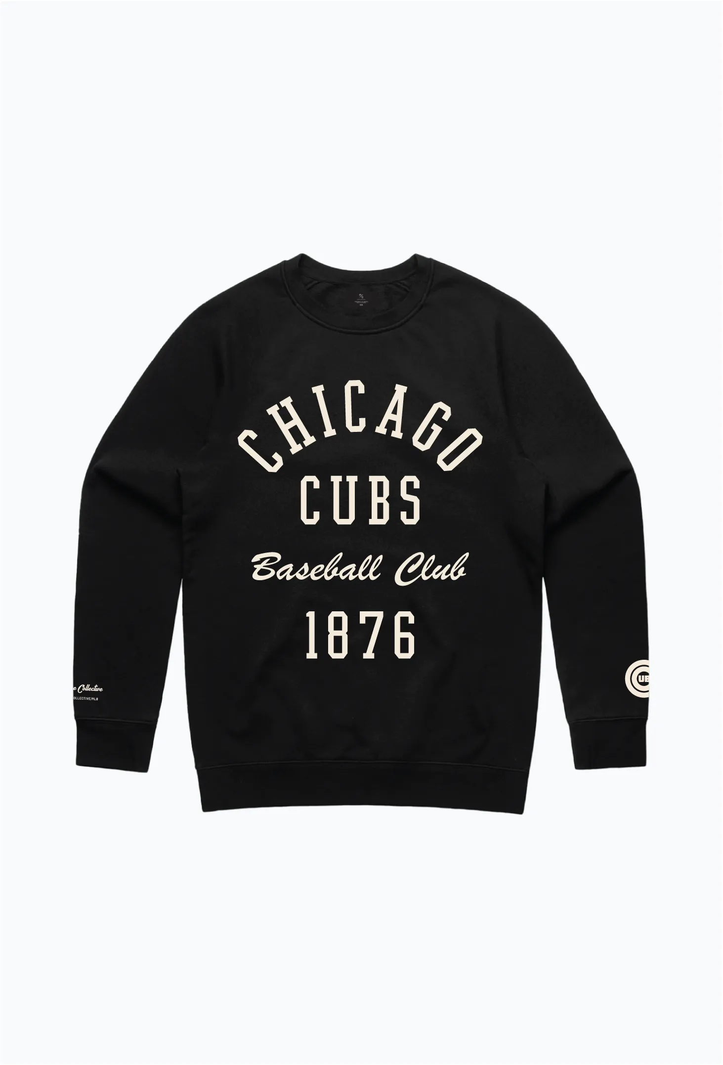 Chicago Cubs Heavyweight Crewneck - Black sold by Peace-Collective