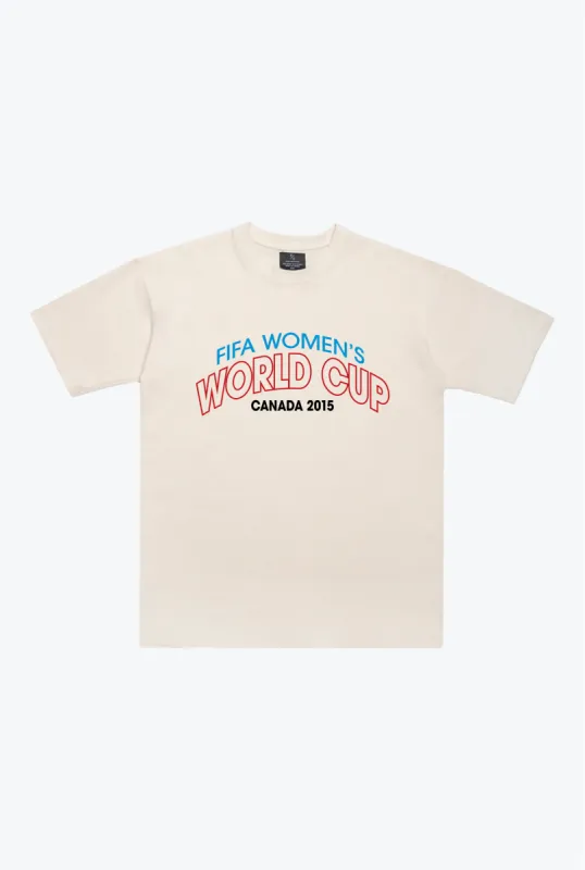 FIFA Women’s World Cup Canada 2015 Premium T-Shirt - Ivory sold by Peace-Collective