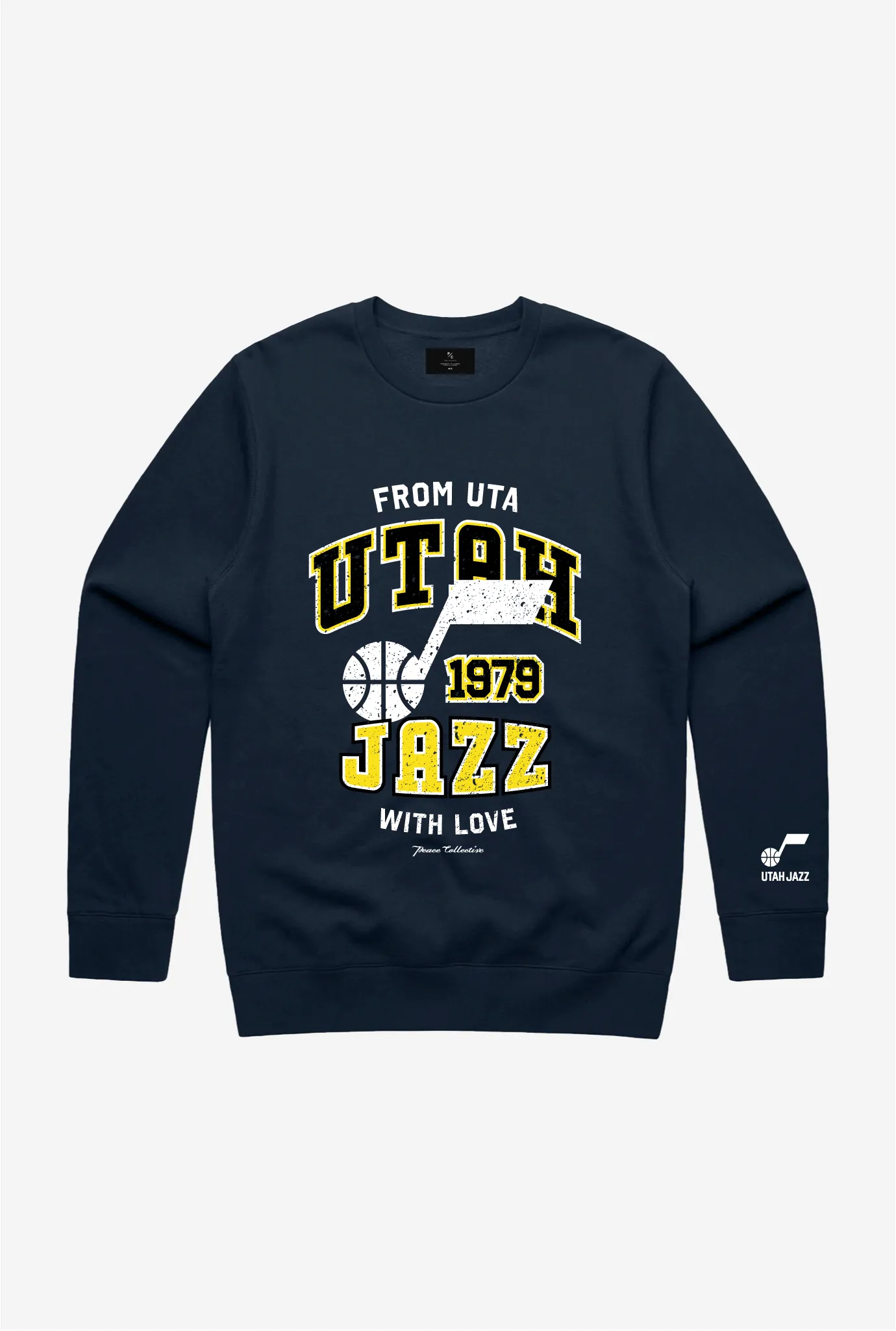 Utah Jazz Washed Crewneck - Navy sold by Peace-Collective