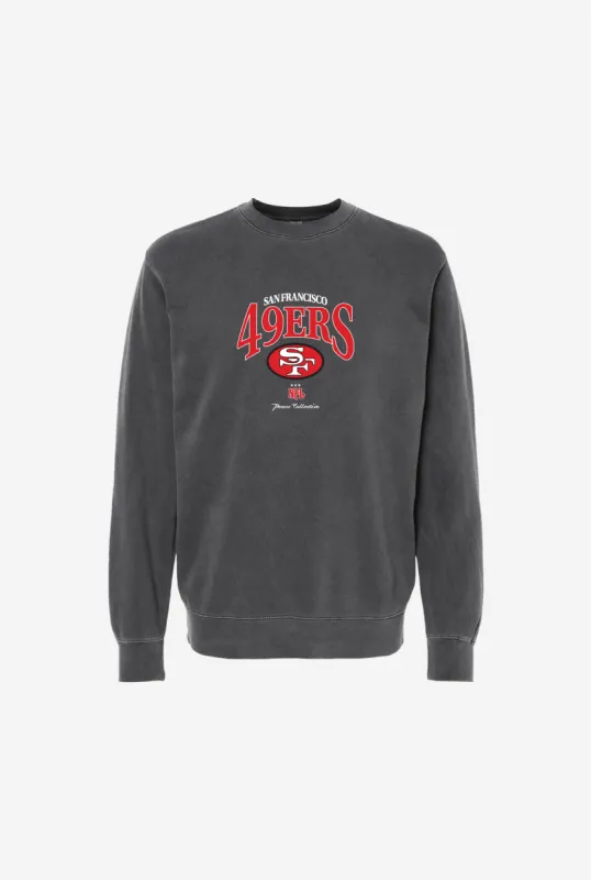 San Francisco 49ers Vintage Embroidered Crewneck - Black sold by Peace-Collective