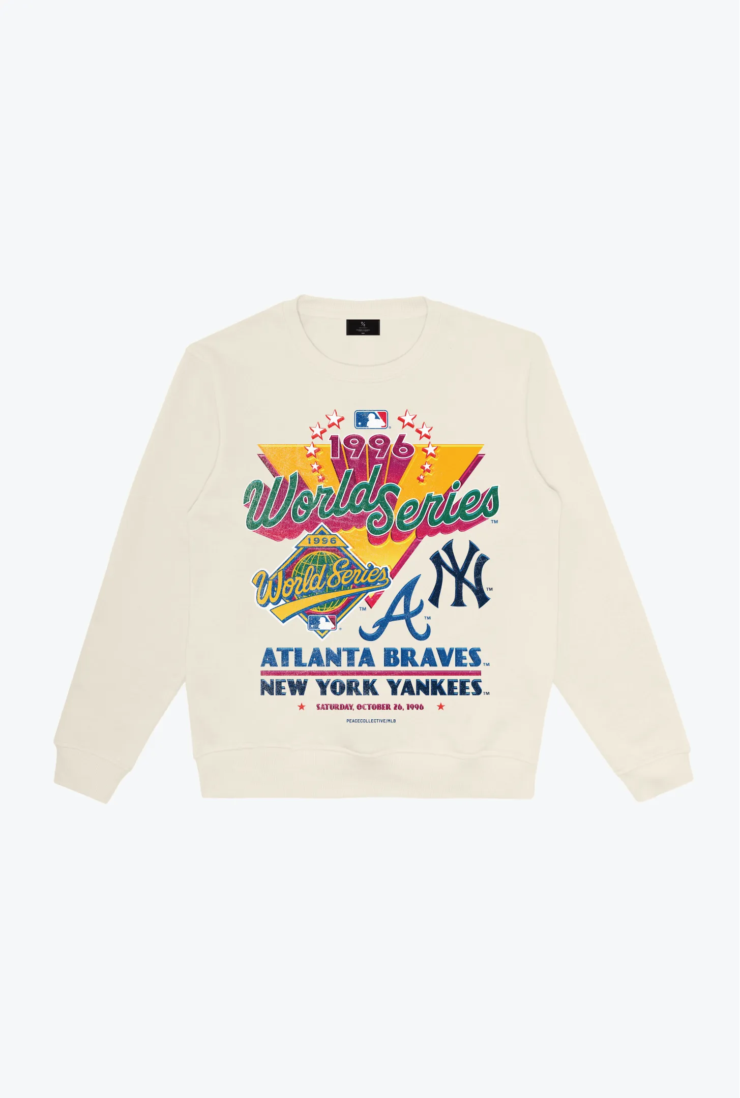 1996 World Series: Atlanta Braves Vs. New York Yankees Crewneck - Ivory sold by Peace-Collective