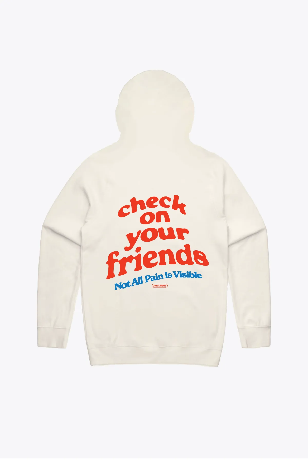 Check on your friends Hoodie - Ivory sold by Peace-Collective product image thumbnail 2
