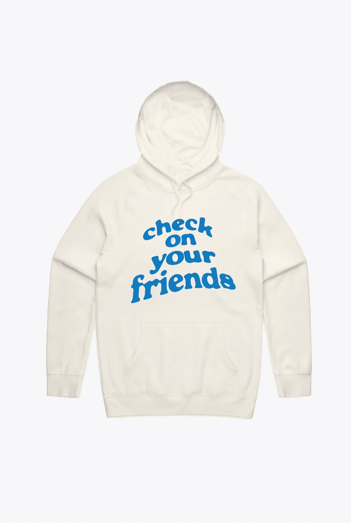 Check on your friends Hoodie - Ivory sold by Peace-Collective