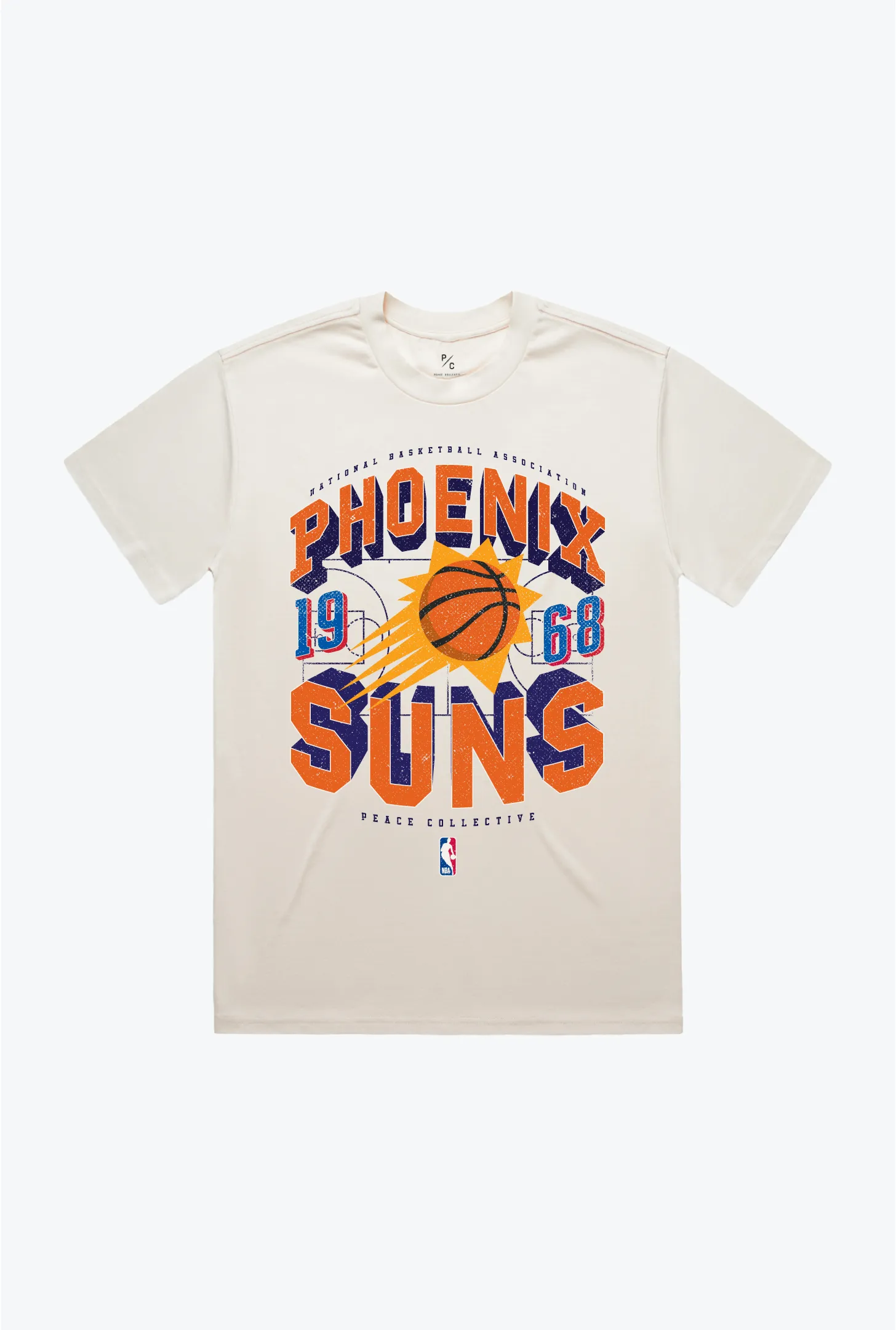 Phoenix Suns Court Premium T-Shirt - Ivory sold by Peace-Collective