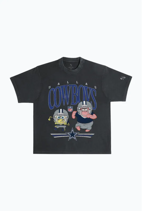 Spongebob & Patrick Rush Heavy Pigment Dye T-Shirt - Dallas Cowboys sold by Peace-Collective