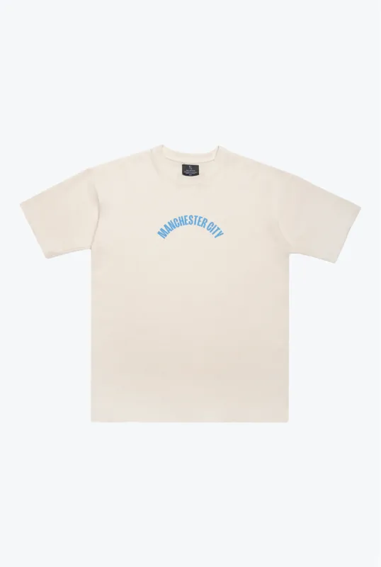 Manchester City FC Heavyweight T-Shirt - Ivory sold by Peace-Collective