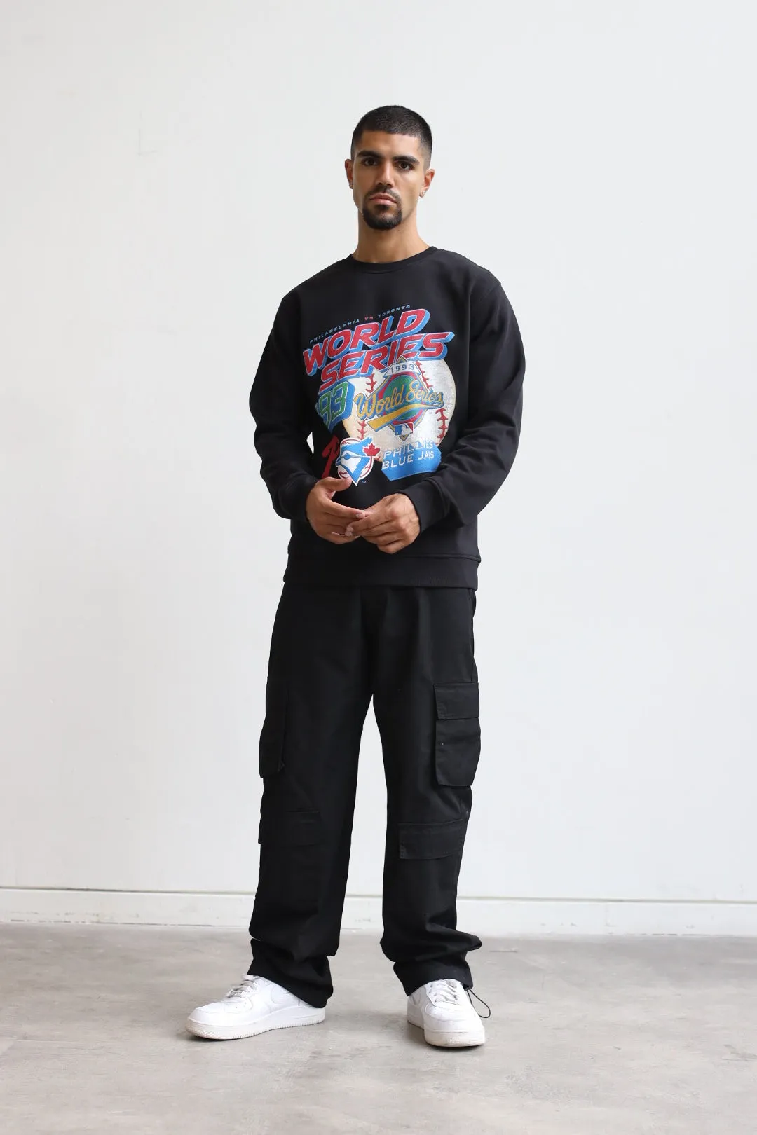 1993 World Series: Toronto Blue Jays Vs. Philadelphia Phillies Crewneck - Black sold by Peace-Collective product image thumbnail 4