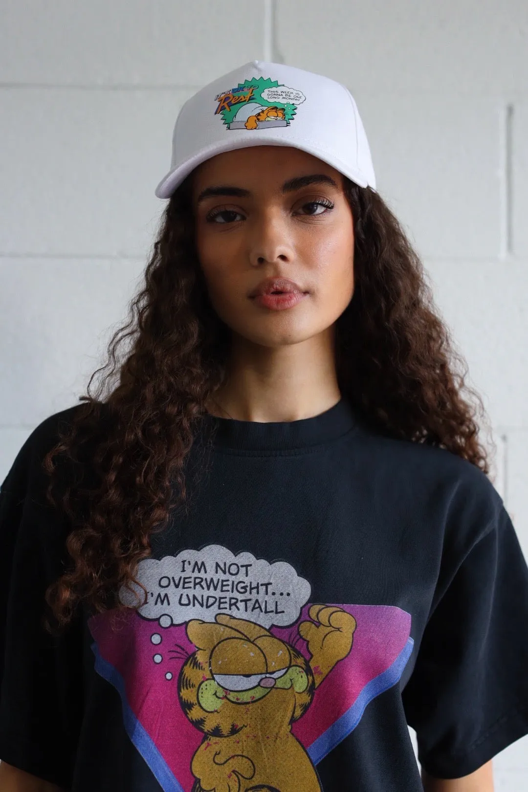 Vintage Garfield "Ask Me If I Care" Pigment Dye Heavyweight T-Shirt - Black sold by Peace-Collective product image thumbnail 2