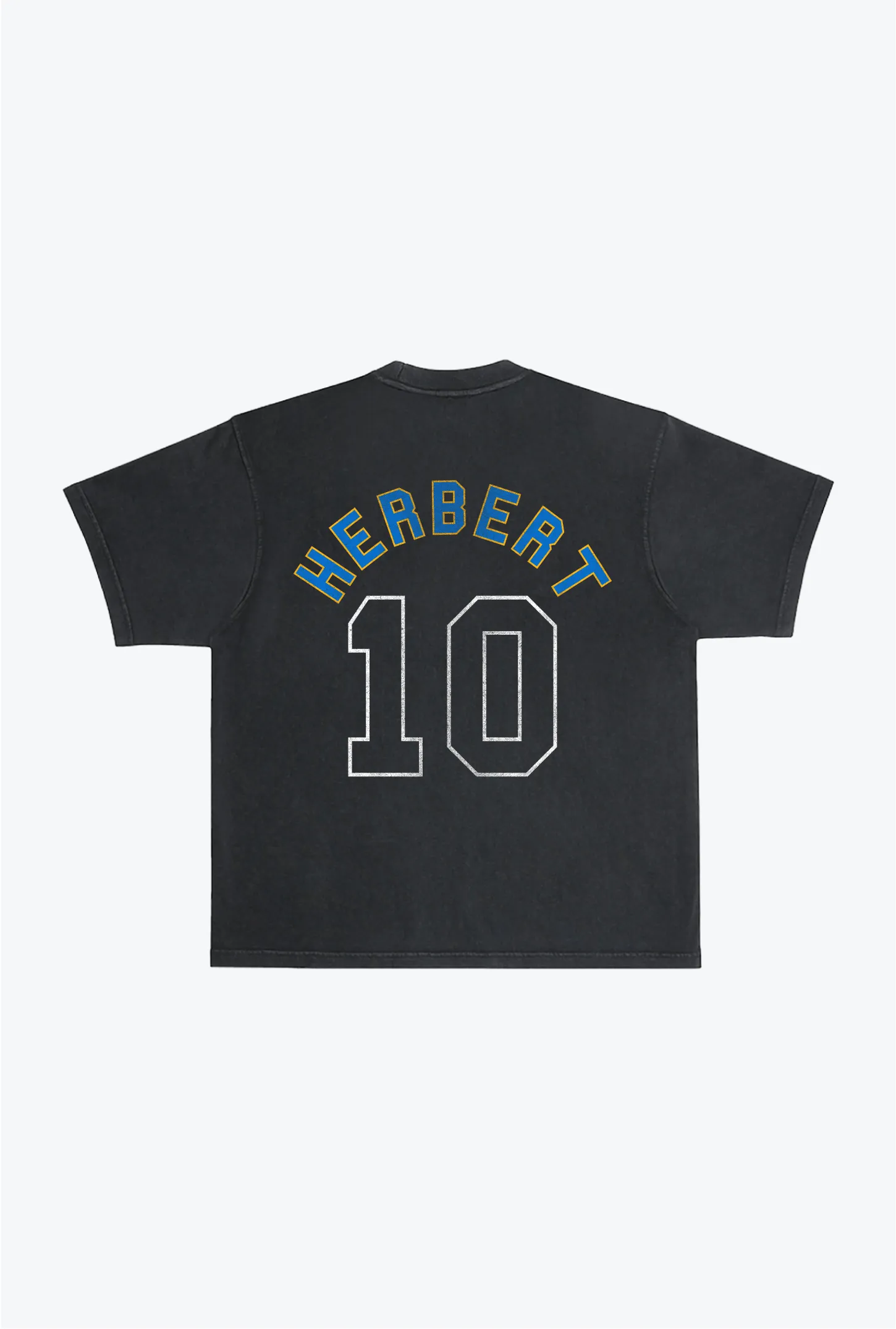 Justin Herbert Garment Dyed Heavyweight T-Shirt - Black sold by Peace-Collective product image thumbnail 2