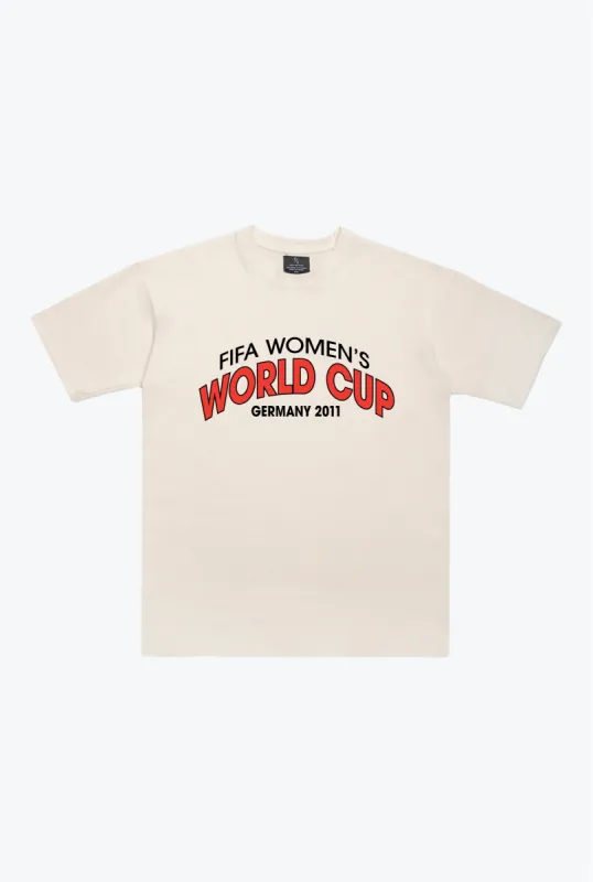 FIFA Women’s World Cup Germany 2011 Premium T-Shirt - Ivory sold by Peace-Collective