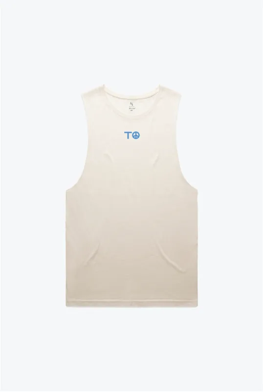 "TO" Peace Sign Barnard Tank - Ivory sold by Peace-Collective