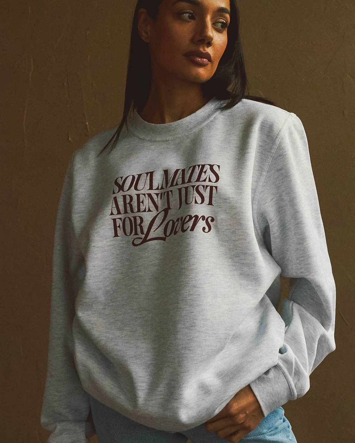 Soulmates Aren't Just For Lovers Crewneck - Ash sold by Peace-Collective product image thumbnail 5